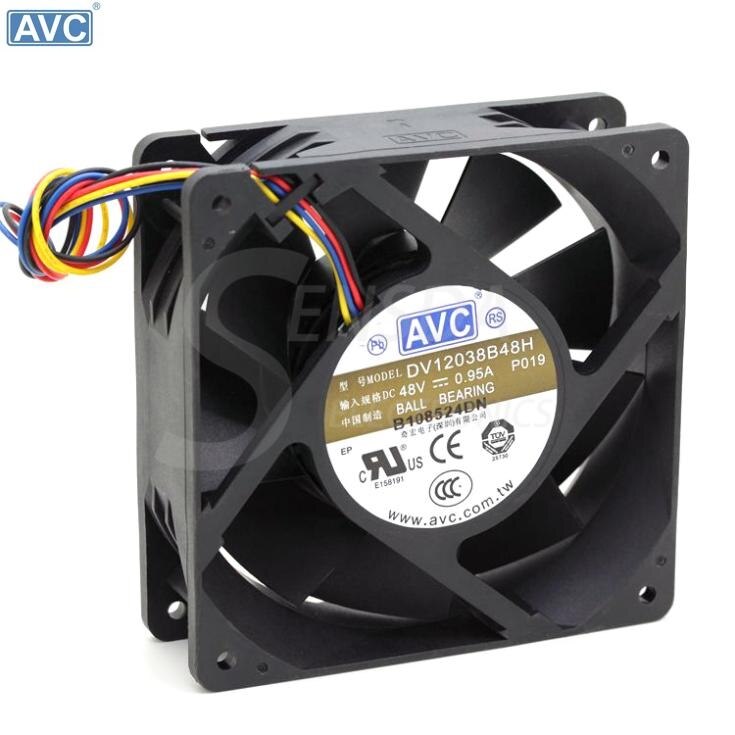 AVC DV12038B48H 120x120x38mm 48V DC 0.95A Axial Cooling Fan