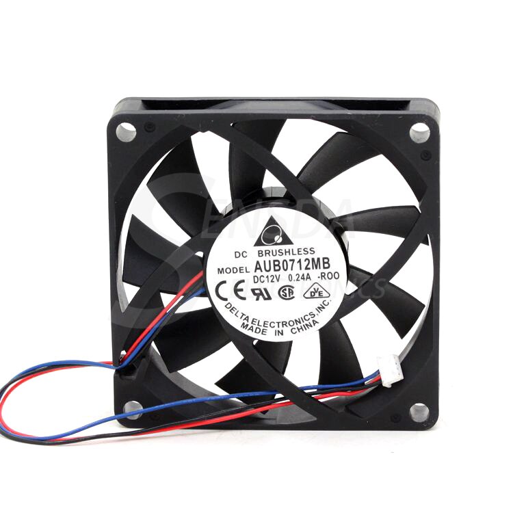 Delta AUB0712MB 70x70x15mm 12V DC 0.24A 4-Wire Axial Cooling Fan