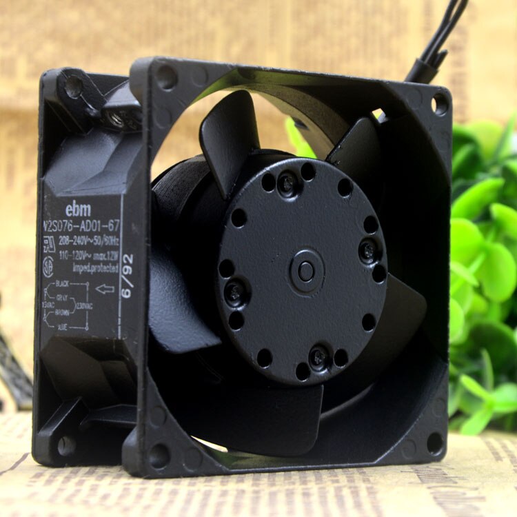 ebm-papst W2S076-AD01-67 115V PAPST 80x80x38mm Axial Cooling Fan