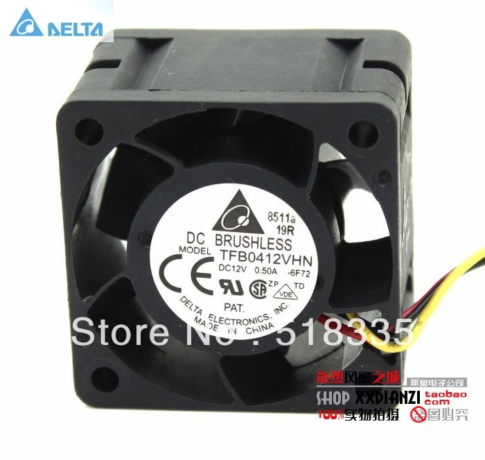 Delta TFB0412VHN 40x40x28mm 12V DC 0.5A Axial Cooling Fan