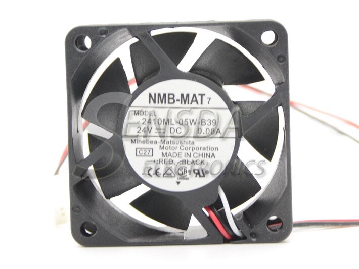 NMB 2410ML-05W-B39 24x24x10mm 24V DC 0.08A Axial Cooling Fan