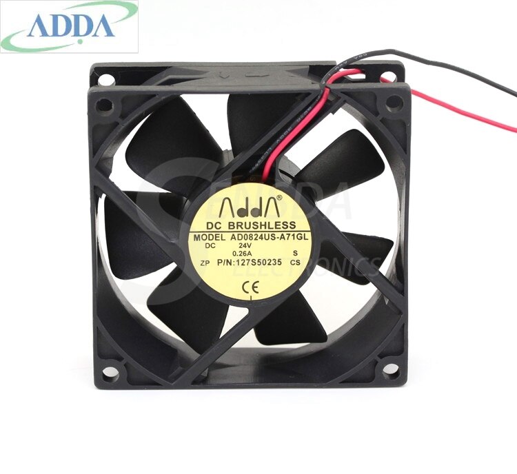 ADDA AD0824US-A71GL 80x80x25mm 24V DC 0.26A Axial Cooling Fan