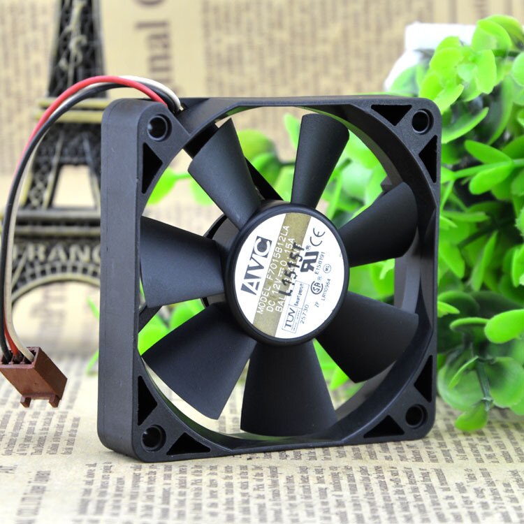 AVC F7015B12LA 70x70x15mm 12V DC 0.15A Axial Cooling Fan