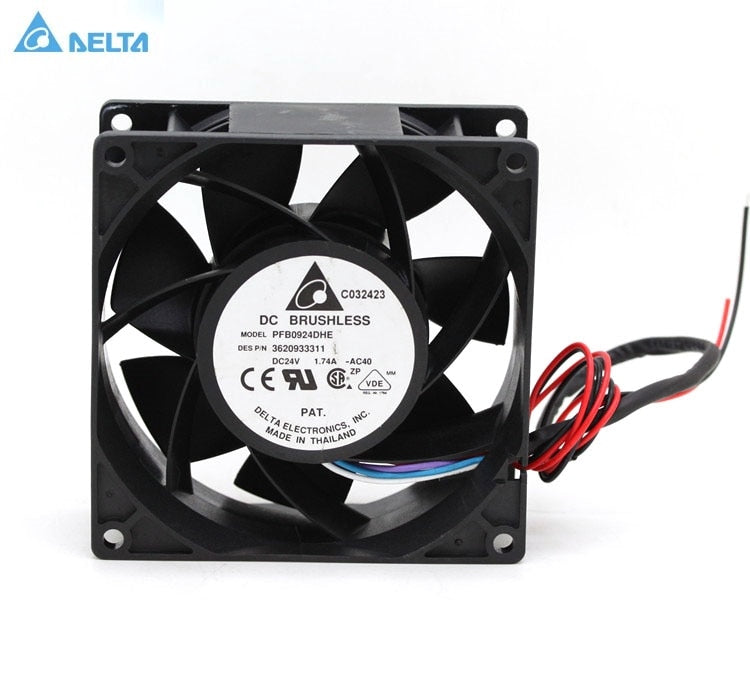 Delta PFB0924DHE 92x92x38mm 24V DC 1.74A Axial Cooling Fan