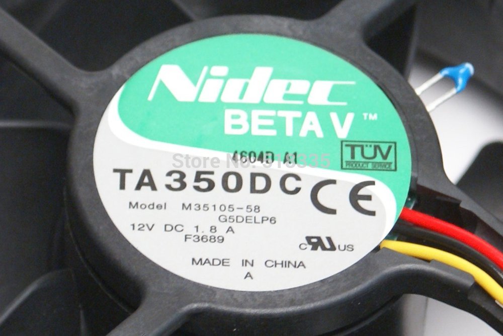 Nidec TA350DC 35x35x10mm 12V DC 1.8A 3-Wire Axial Cooling Fan
