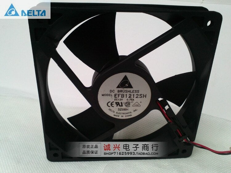 Delta EFB1212SH 120x120x25mm 12V DC 0.75A Axial Cooling Fan