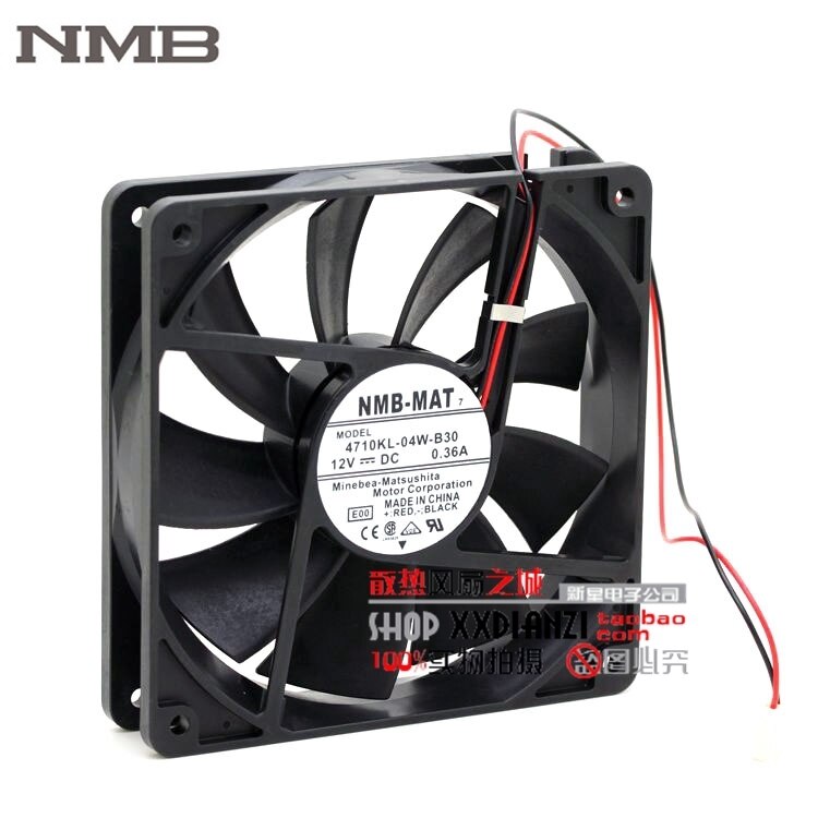NMB 4710KL-04W-B30 120x120x25mm 12V DC 0.36A Axial Cooling Fan