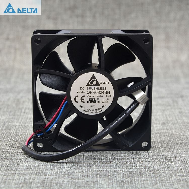 Delta QFR0824SH 80x80x25mm 24V DC 0.26A Axial Cooling Fan
