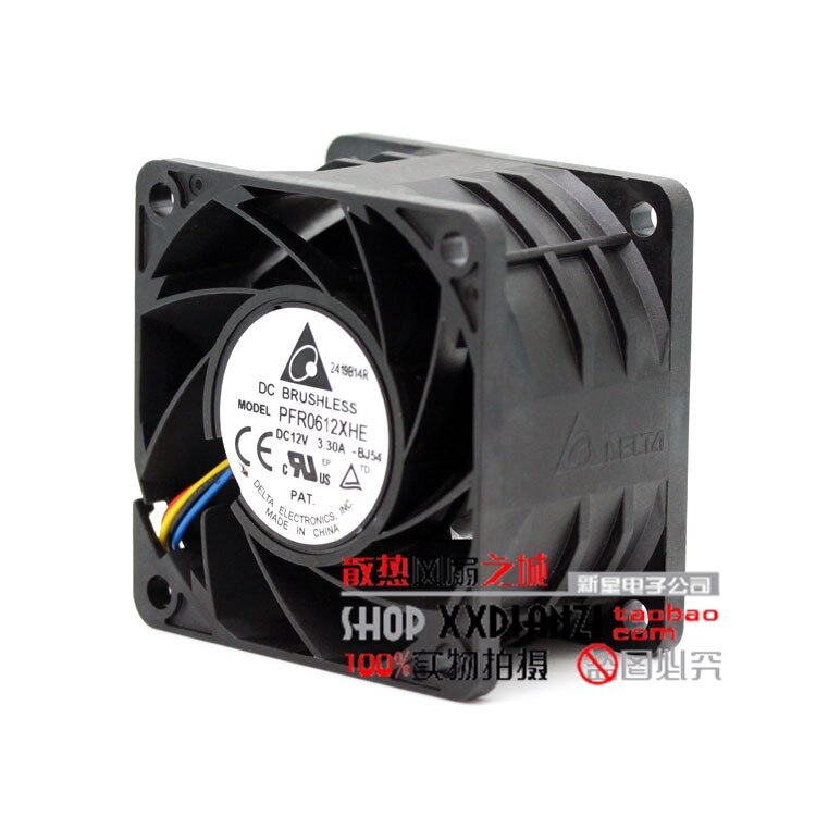 Delta PFR0612XHE 60x60x38mm 12V DC 3.30A Axial Cooling Fan