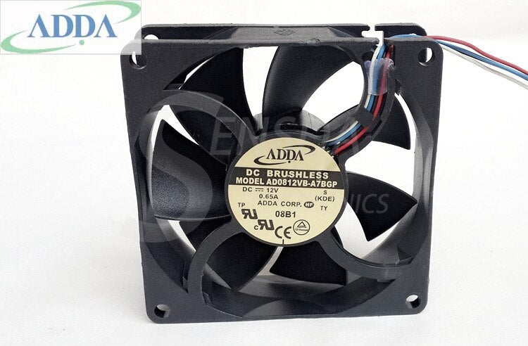 ADDA AD0812VB-A7BGP 80x80x25mm 12V DC Industrial Cooling Fan
