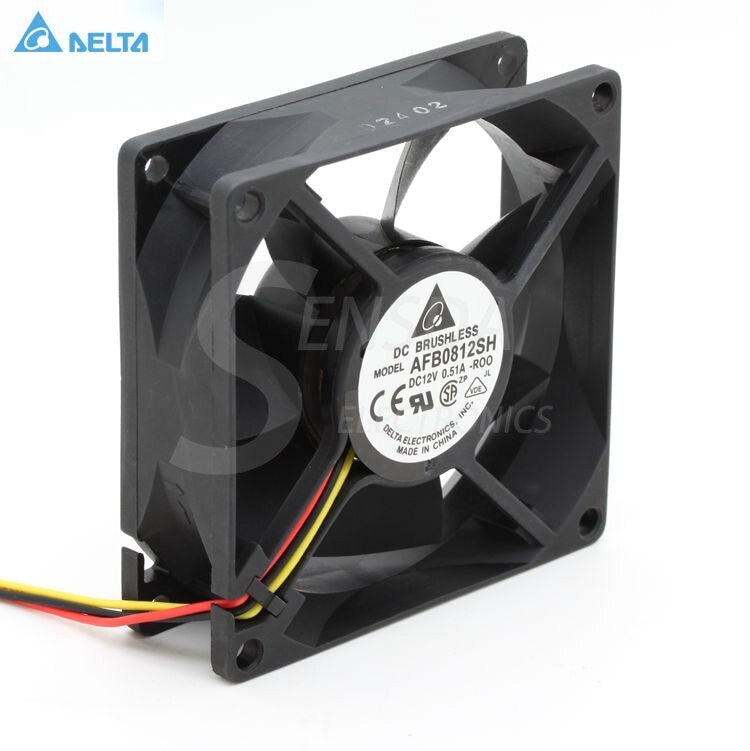 Delta AFB0812SH-R00 80x80x25.4mm 12V DC 0.340A Axial Cooling Fan