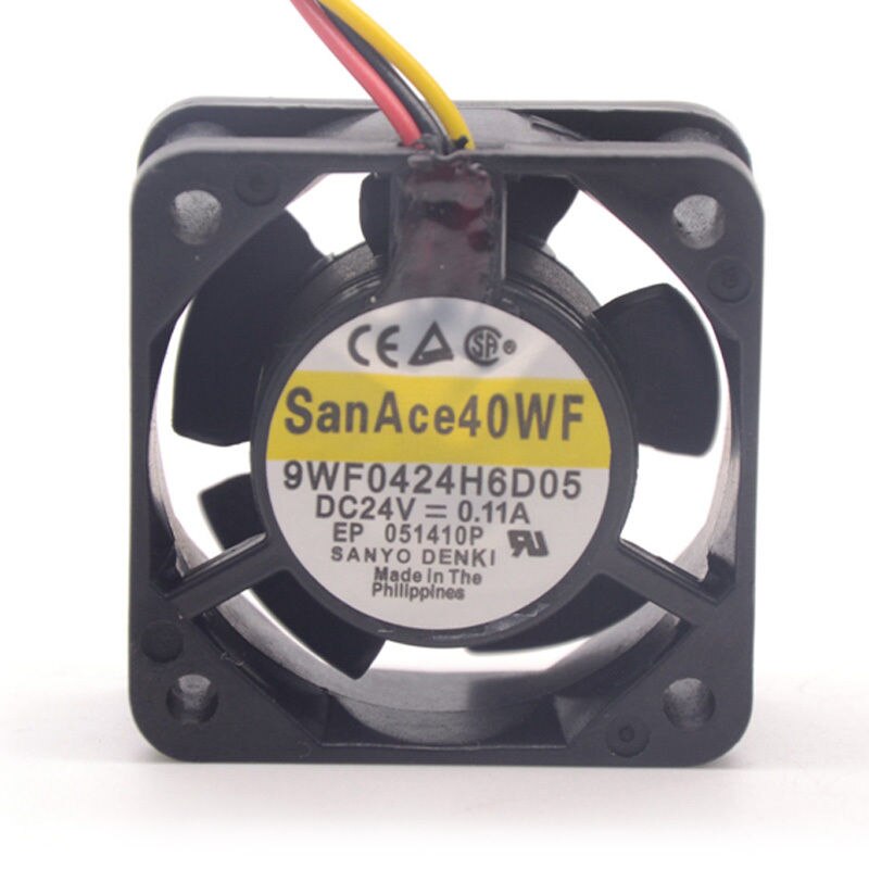 Sanyo Denki 9WF0424H6D05 40x40x20mm 24V DC 0.11A Axial Cooling Fan