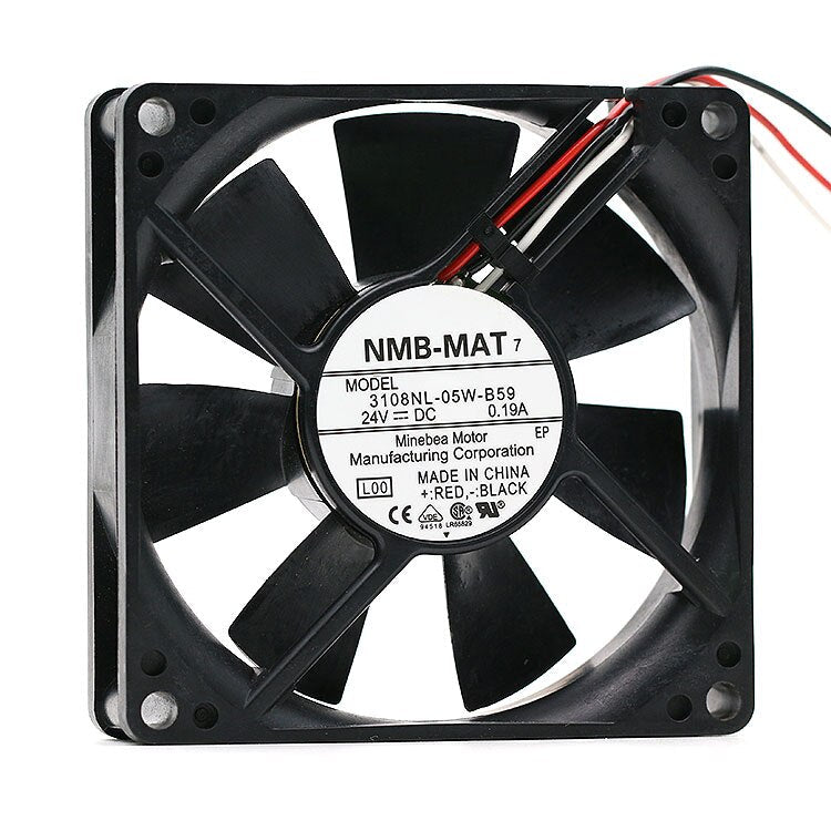NMB 3108NL-05W-B59 80x80x20mm 24V DC 0.19A Axial Cooling Fan