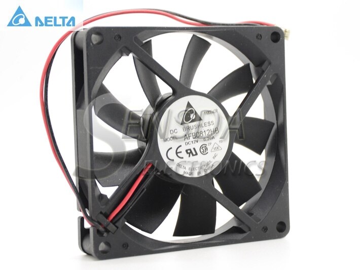 Delta AFB0812HB 80x80x15mm 12V DC 0.20A Axial Cooling Fan