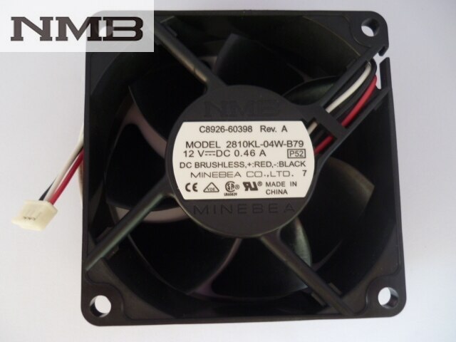 NMB 2810KL-04W-B79 70x70x25mm 12V DC 0.46A Axial Cooling Fan