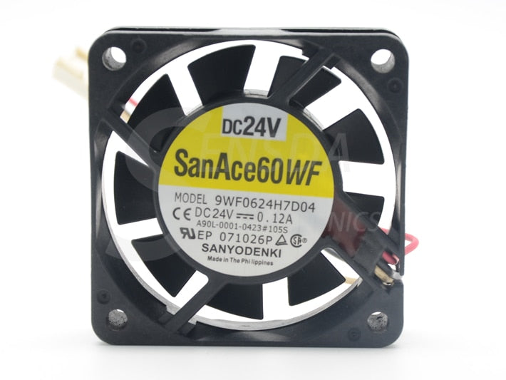 Sanyo Denki 9WF0624H7D04 60x60x15mm 24V DC 04 A Axial Cooling Fan