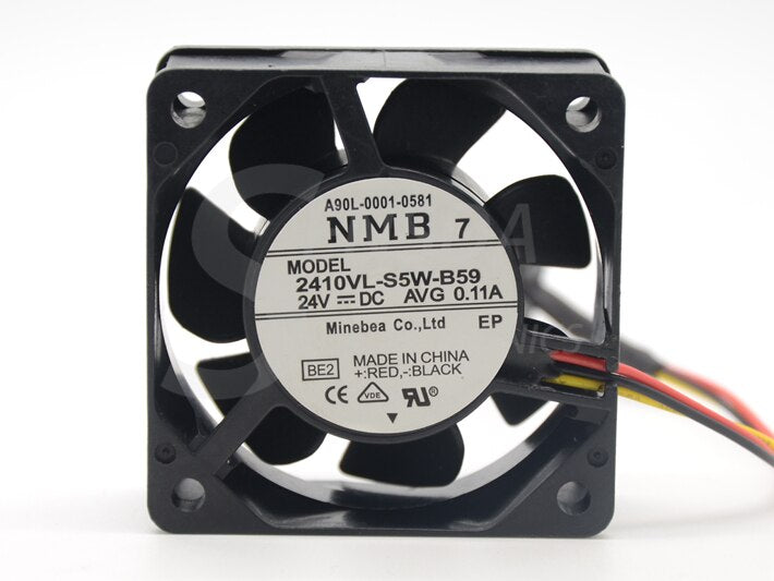 NMB 2410VL-S5W-B59 60x60x25mm 24V DC 0.11A Axial Cooling Fan