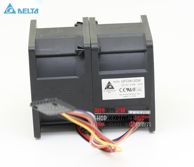 Delta GFC0612DW 60x60x76mm 12V DC 3A Axial Cooling Fan