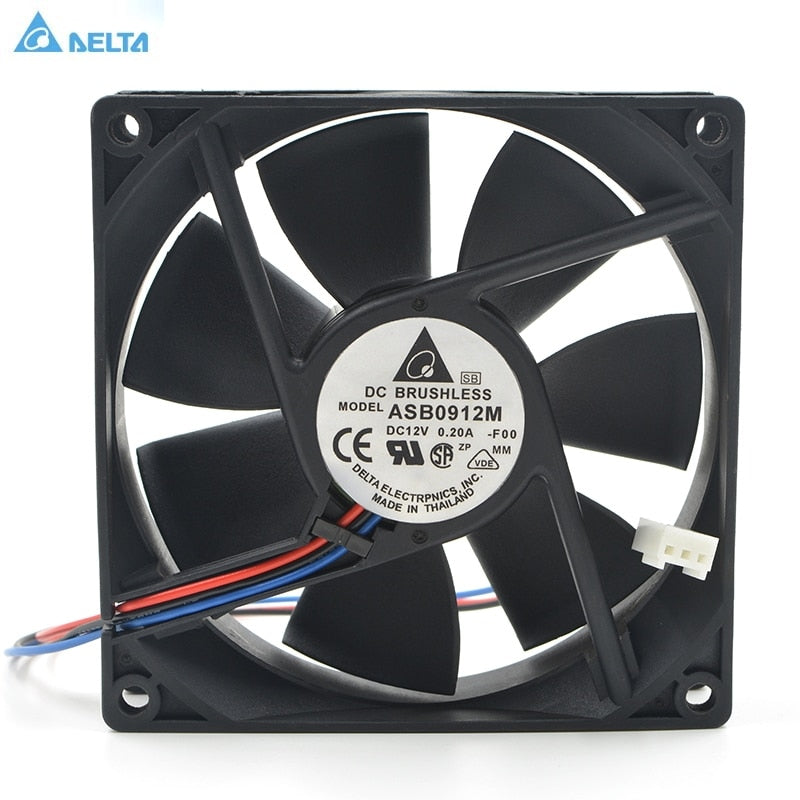 Delta ASB0912M 92x92x25mm 12V DC 0.20A Axial Cooling Fan