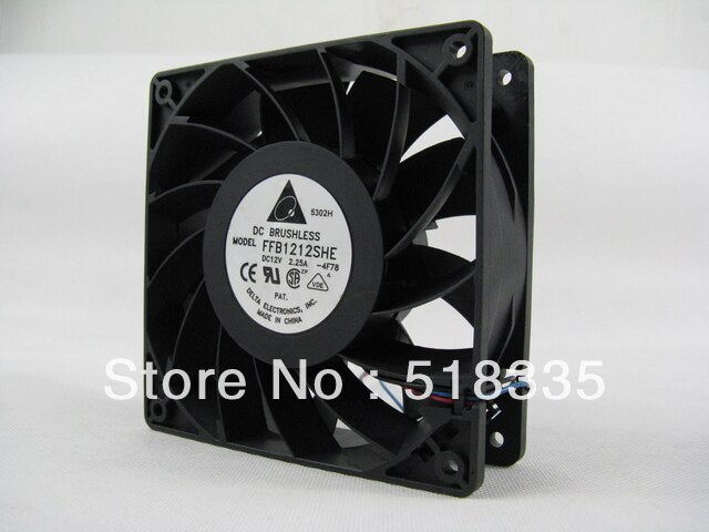 Delta FFB1212SHE 120x120x38mm 12V DC 2.25A Axial Cooling Fan