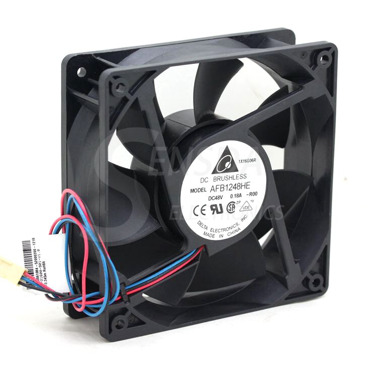 Delta AFB1248HE 120x120x38mm 48V DC 0.18A 3-Wire Axial Cooling Fan