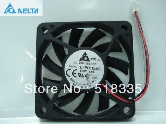 Delta EFB0612MA 60x60x10mm 12V DC 0.12A Axial Cooling Fan