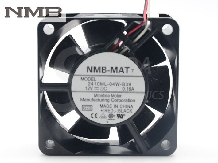 NMB 2410ML-04W-B39 60x60x25mm 12V DC 0.16A Axial Cooling Fan
