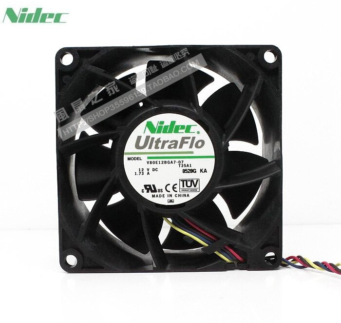 Nidec V80E12BGA7-07 80x80x38mm 12V DC 1.73A Axial Cooling Fan