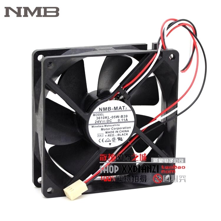 NMB 3610KL-05W-B39 92x92x25mm 24V DC 0.11A Axial Cooling Fan