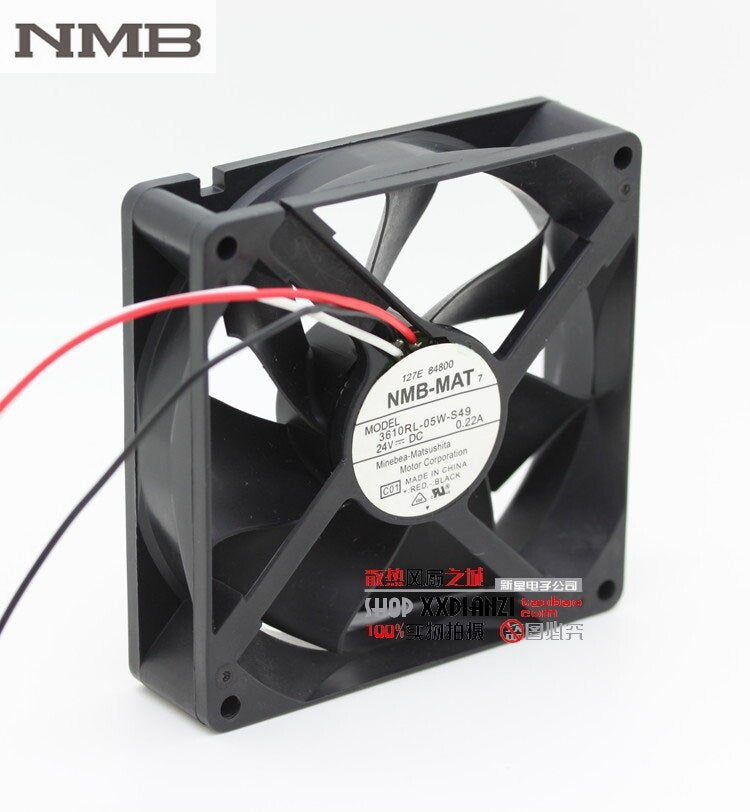 NMB 3610RL-05W-S49 92x92x25mm 24V DC 0.22A Axial Cooling Fan