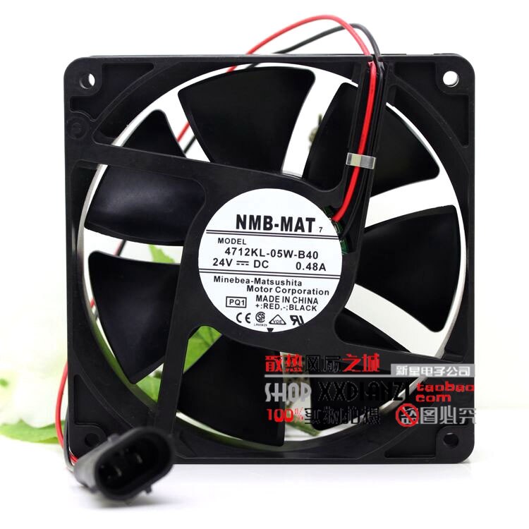 NMB 4712KL-05W-B40 47x47x12mm 24V DC 0.48A Axial Cooling Fan