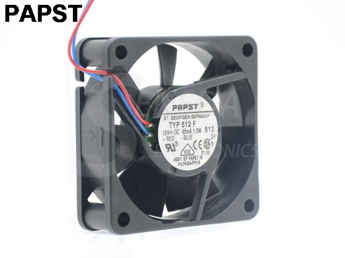 PAPST PAPST 50x50x15mm 12V DC 0.85A 3-Wire Axial Cooling Fan