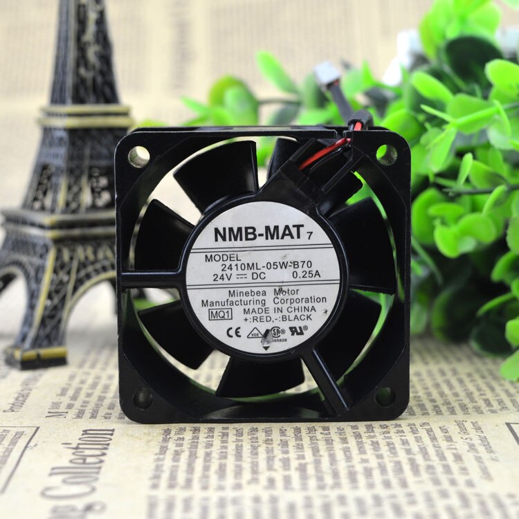 NMB 2410ML-05W-B70 24x24x10mm 24V DC 0.25A Axial Cooling Fan