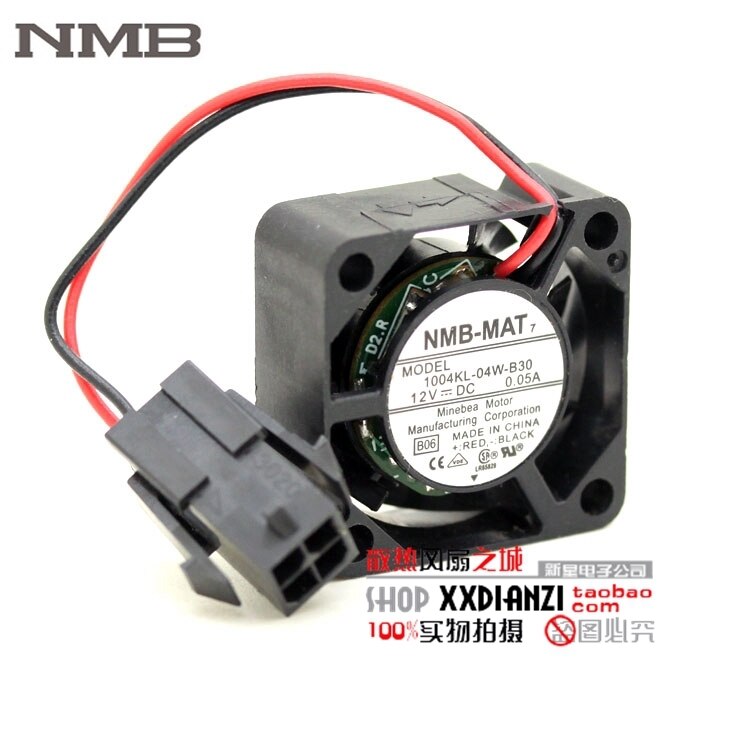 NMB 1004KL-04W-B30 25x25x10mm 12V DC 0.05A Axial Cooling Fan