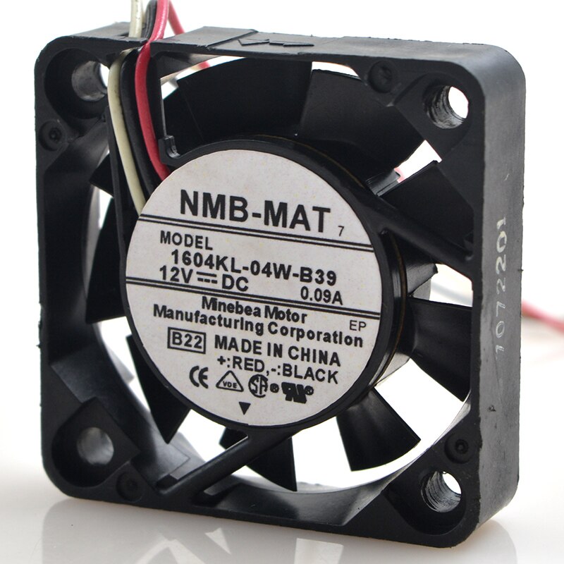 NMB 1604KL-04W-B39 40x40x10mm 12V DC 0.09A Axial Cooling Fan