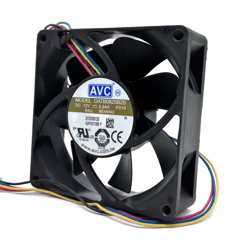 AVC DATB0825B2S 80x80x25mm 12V DC Industrial Cooling Fan