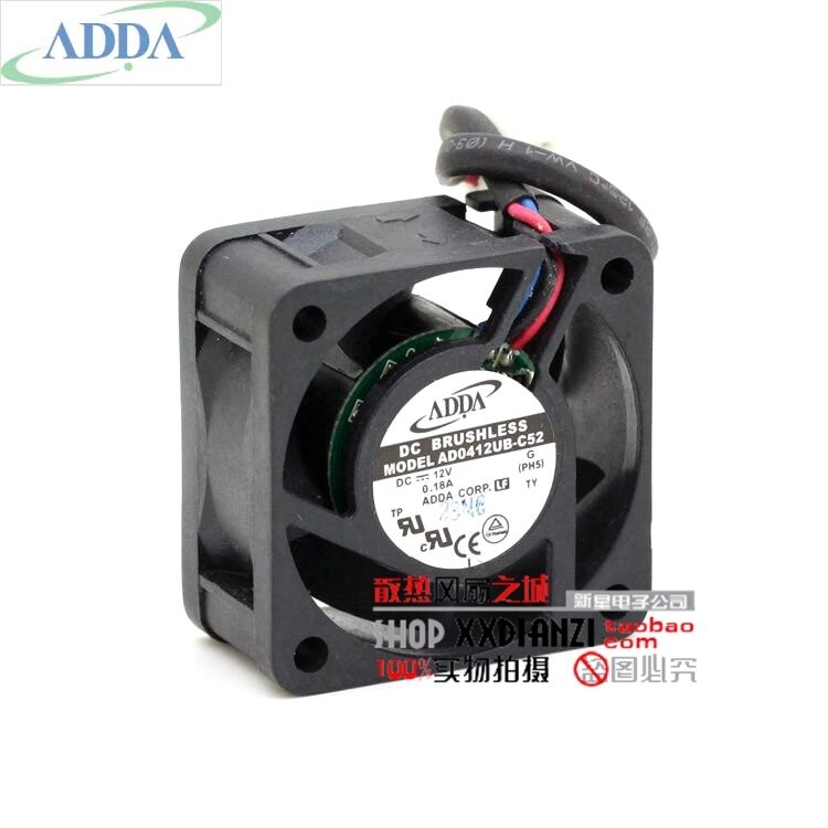 ADDA AD0412UB-C52 40x40x20mm 12V DC 0.18A Axial Cooling Fan