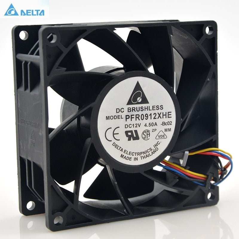 Delta PFR0912XHE 90x90x38mm 12V DC 4.5A Axial Cooling Fan