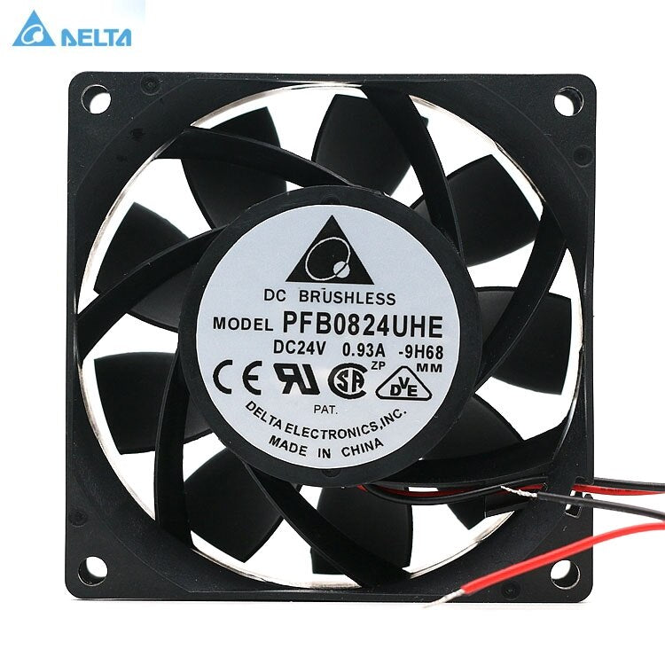 Delta PFB0824UHE 80x80x38mm 24V DC 0.93A Axial Cooling Fan