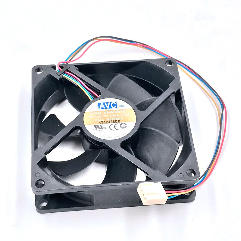 AVC DS09225B12U 90x90x25mm 4-Wire Axial Cooling Fan