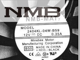 NMB 2404KL-04W-B59 60x60x10mm 12V DC 0.35A Axial Cooling Fan
