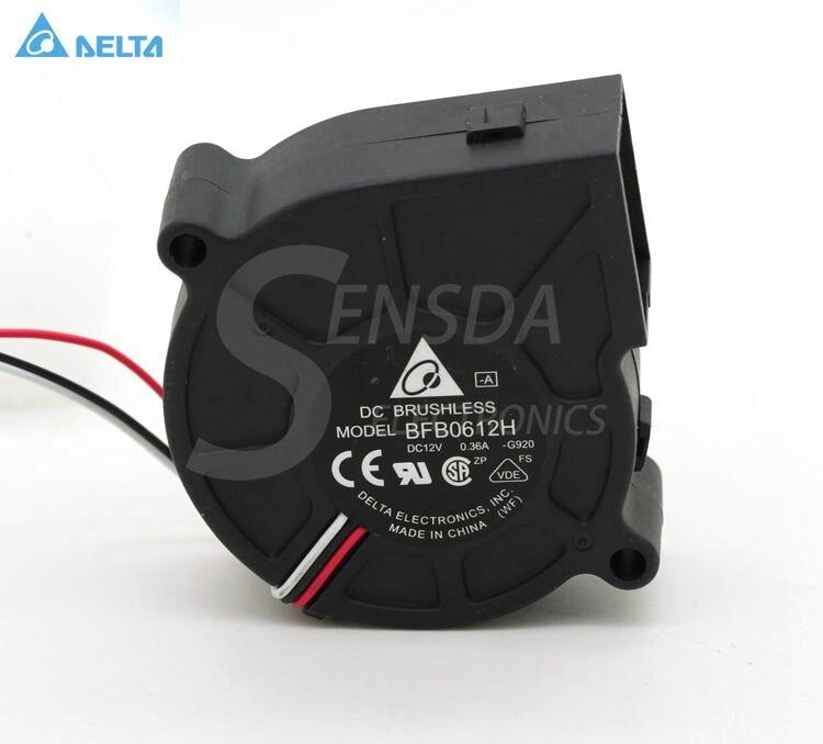 Delta BFB0612H 60x60x25mm 12V DC 0.36A Axial Cooling Fan