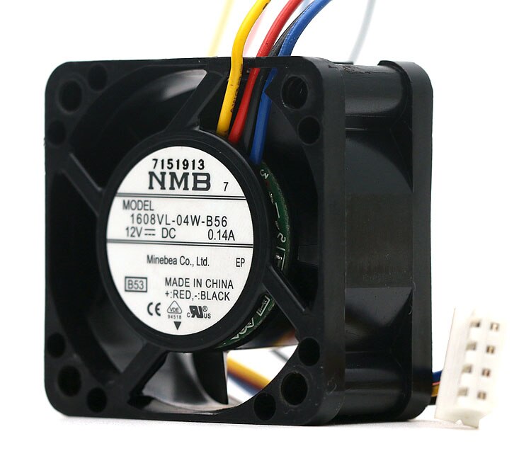 NMB 1608VL-04W-B56 40x40x20mm 12V DC 0.14A Axial Cooling Fan