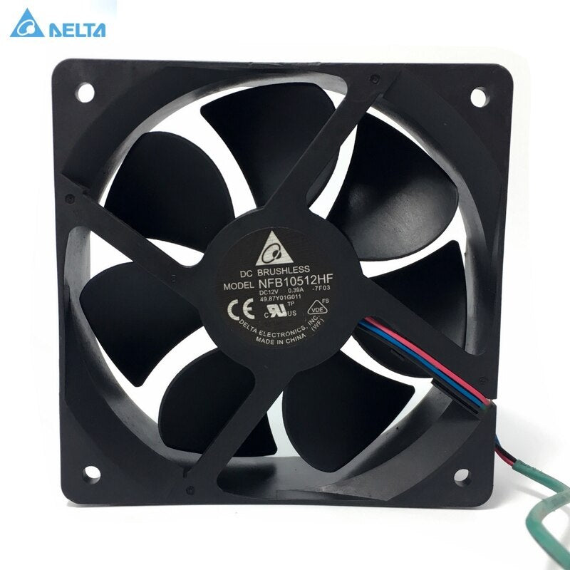 Delta NFB10512HF 105x105x32mm 12V DC 0.39A 3-Wire Axial Cooling Fan