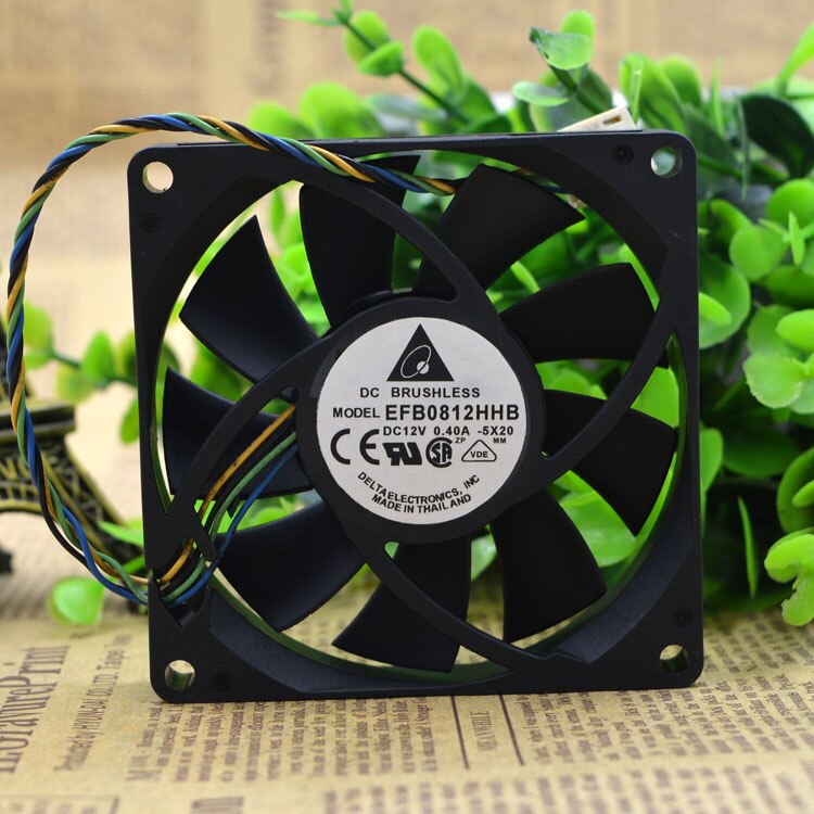 Delta EFB0812HHB 80x80x15mm 12V DC 0.4A Axial Cooling Fan
