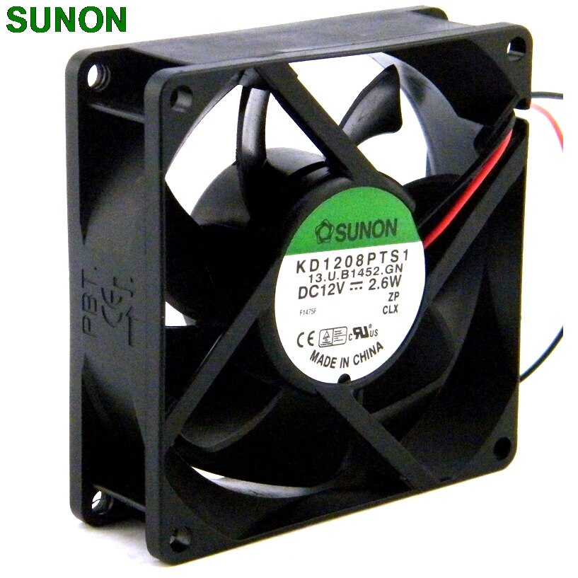 SUNON KD1208PTS1 80x80x25mm 12V DC Axial Cooling Fan