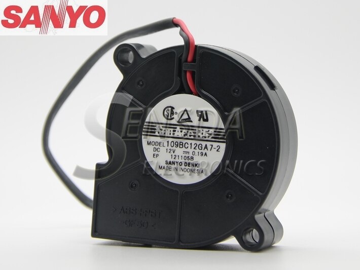 Sanyo Denki 109BC12GA7 50x50x15mm 12V DC 0.19A Axial Cooling Fan