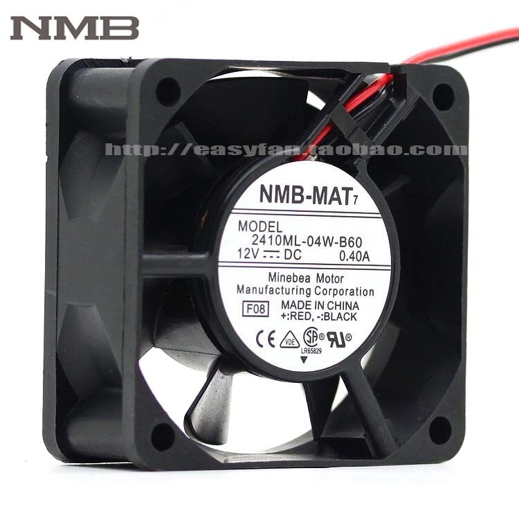 NMB 2410ML-04W-B60 60x60x25mm 12V DC 0.40A Axial Cooling Fan