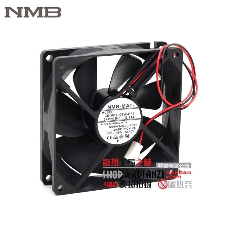 NMB 3610KL-05W-B30 92x92x25mm 24V DC 0.11A Axial Cooling Fan