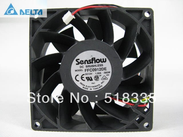 Delta FFC0912DE 92x92x38mm 12V DC 1.50A Axial Cooling Fan